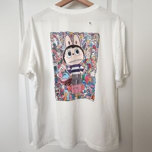 Uniqlo x POPmart Limited Edition T Shirt White Labubu The Monsterland XL